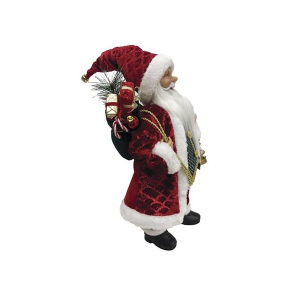 Classic Red Santa 18" Figurine w/ Lantern & Gift Sack Christmas Decor - Picture 7 of 11